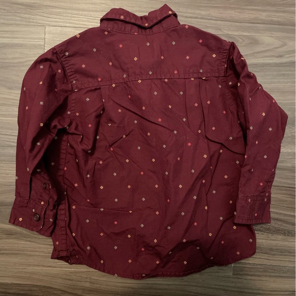 The Children's Place Maroon with speckled print Casual Button Down Shirt size 2T - Picture 2 of 4